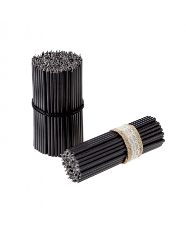 Black beeswax candles N140 1