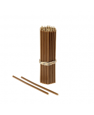 Brown beeswax candles N60 3