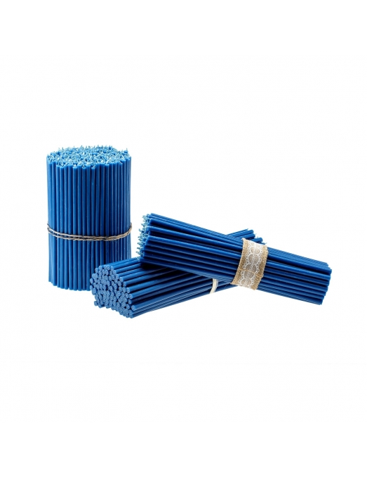 Blue beeswax candles N80 1 1