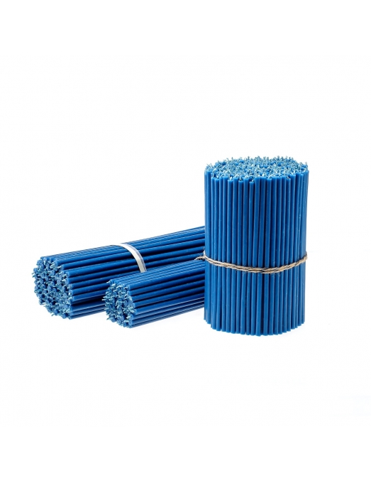 Blue beeswax candles N60 1 1