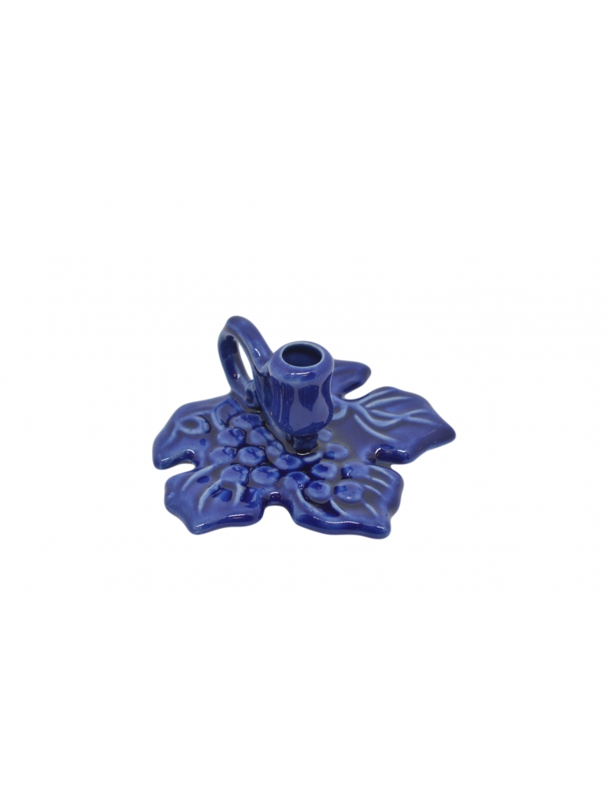 Keramikinė žvakidė "Lapas mini mėlyna" 1