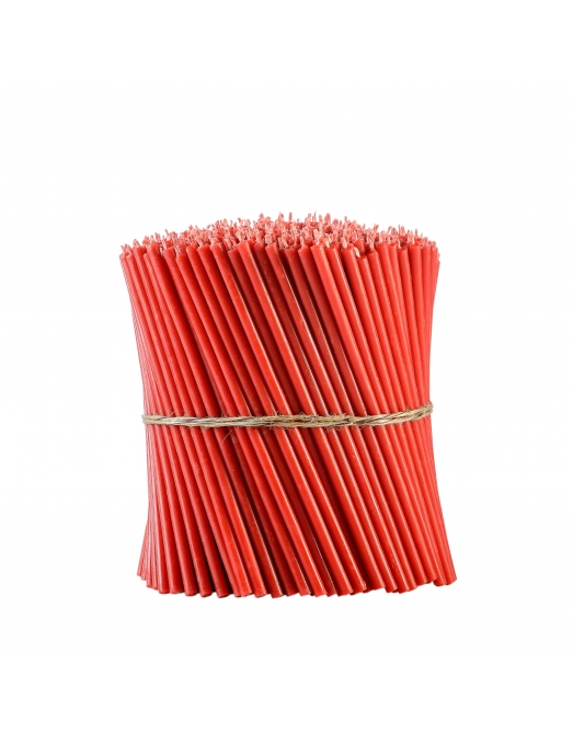 Red beeswax candles N80 1 1