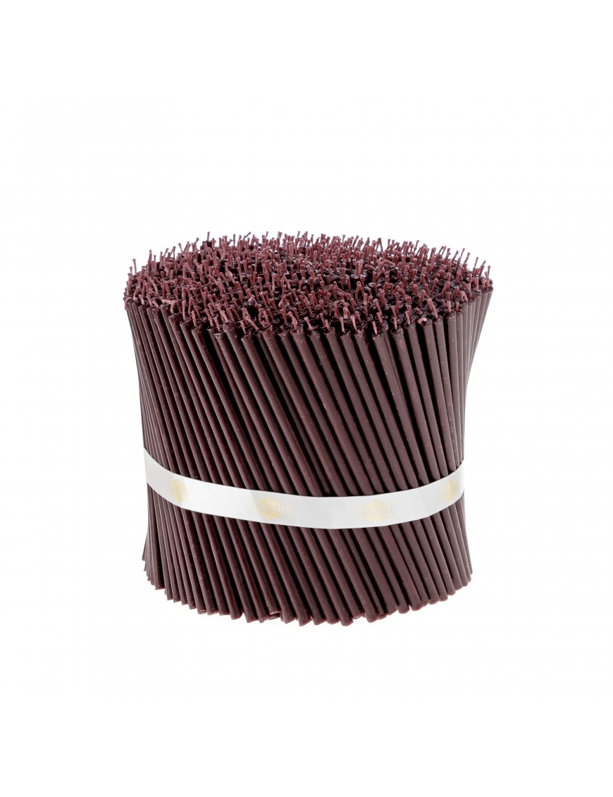 Burgundy beeswax candles N140 1