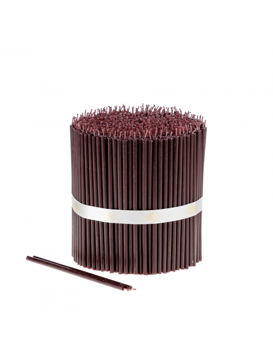 Burgundy beeswax candles N120 1
