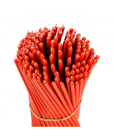 Red beeswax candles N40 1
