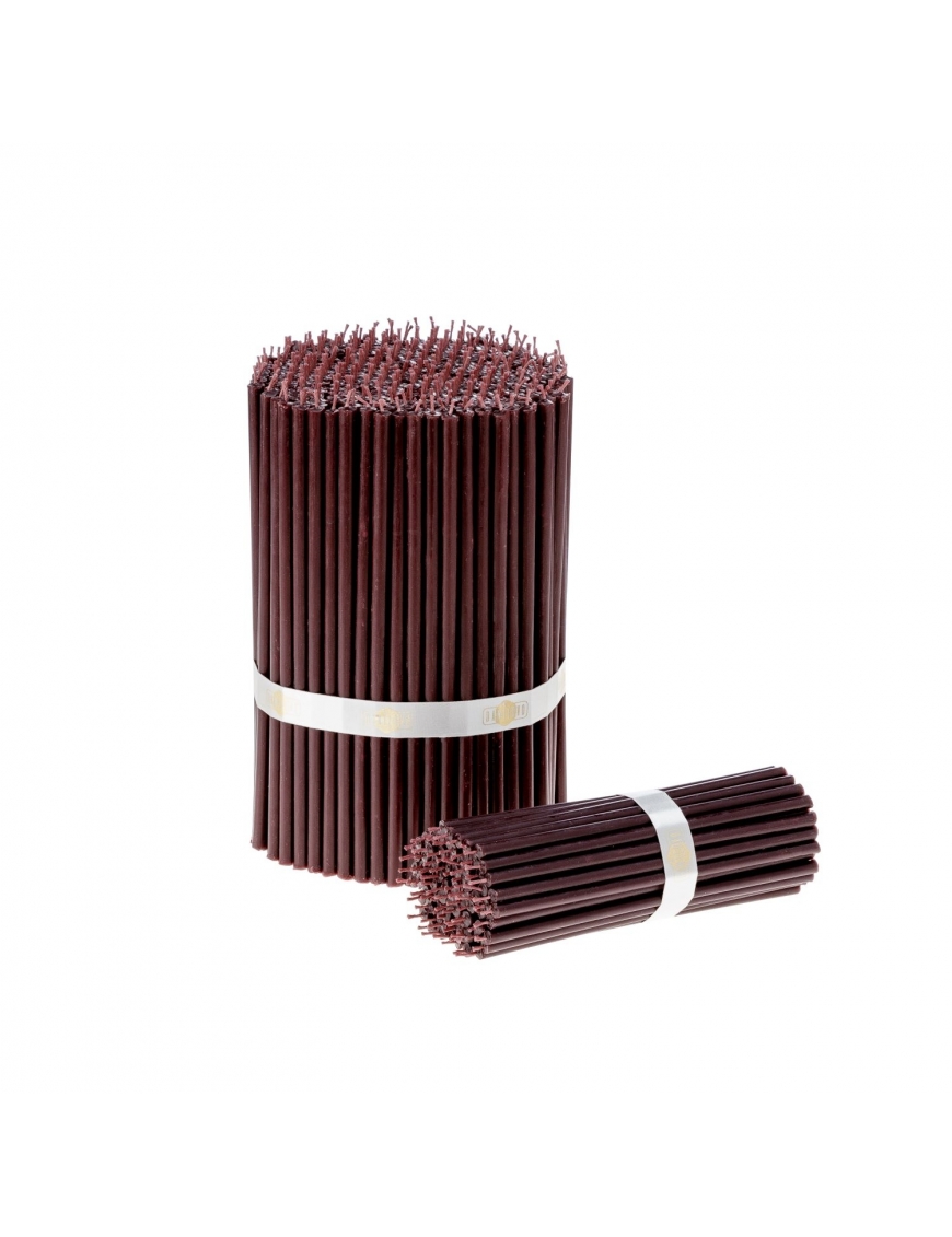 Burgundy beeswax candles N40 1