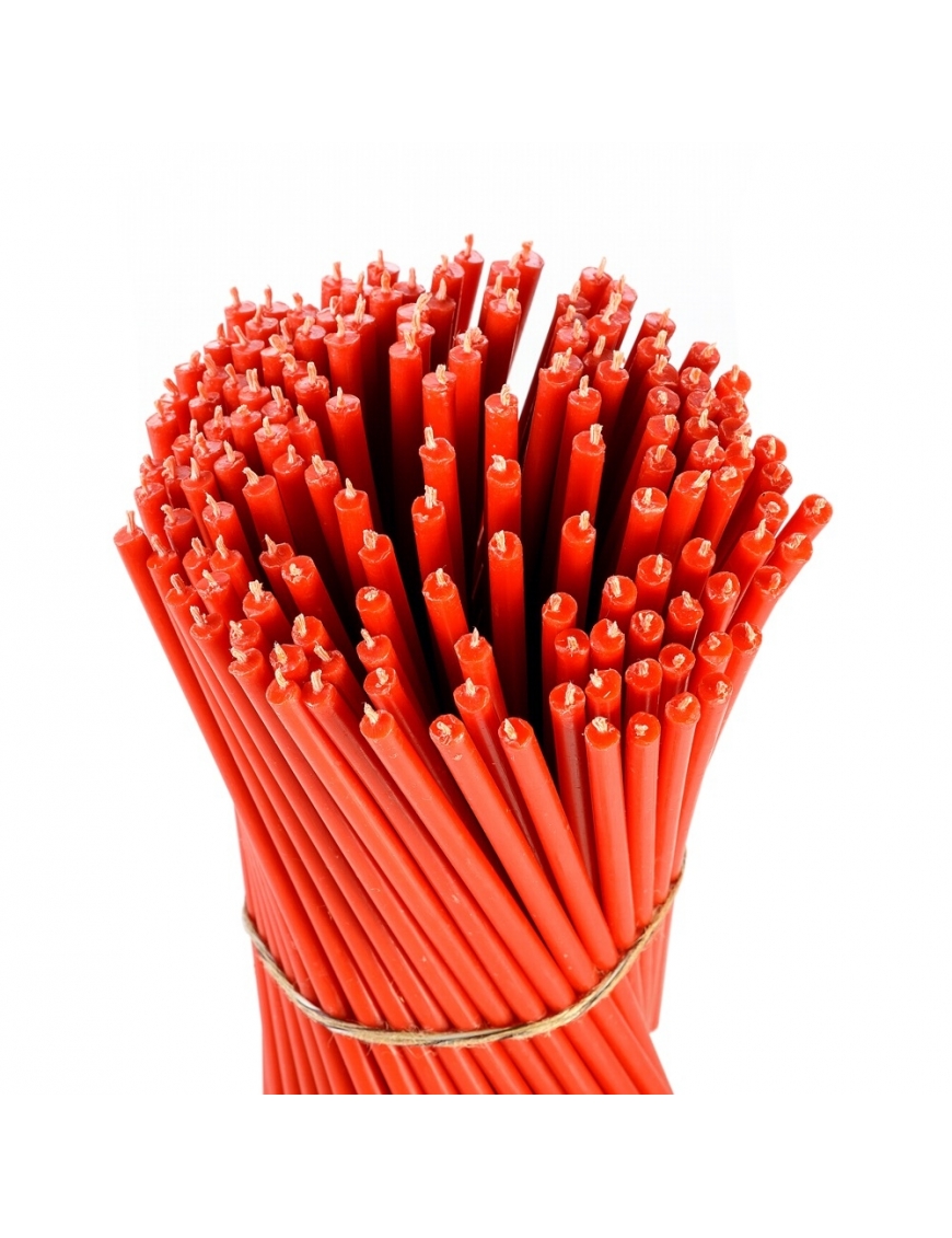 Red beeswax candles N10 1