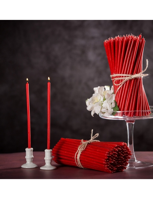 Red beeswax candles N100 3 3