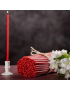 Red beeswax candles N10 3