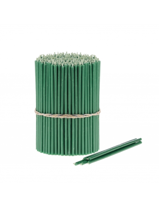Green beeswax candles N140 1 1