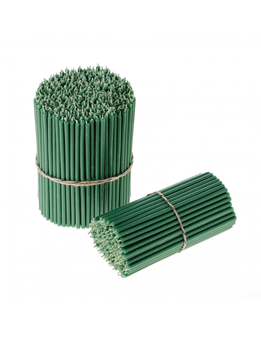 Green beeswax candles N120 1