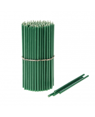 Green beeswax candles N60 1