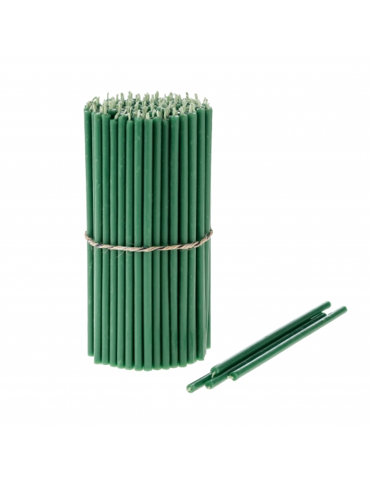 Green beeswax candles N60 1 1