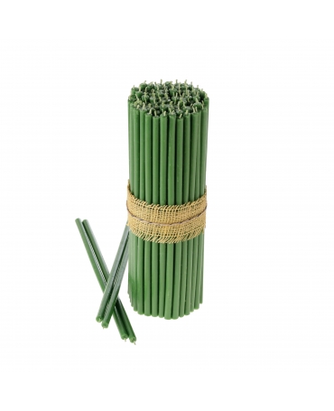 Green beeswax candles N40 1