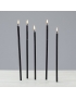 Black beeswax candles N10 3