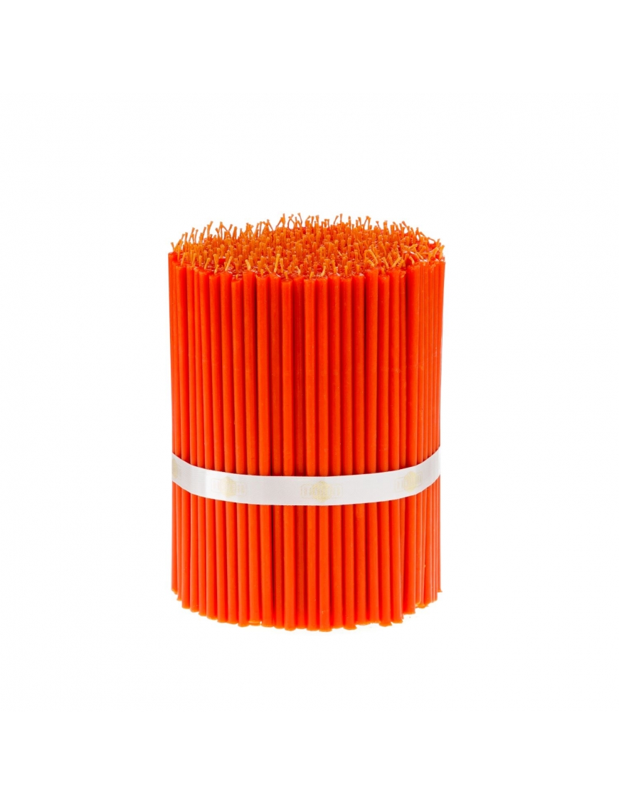 Orange beeswax candles N60 1