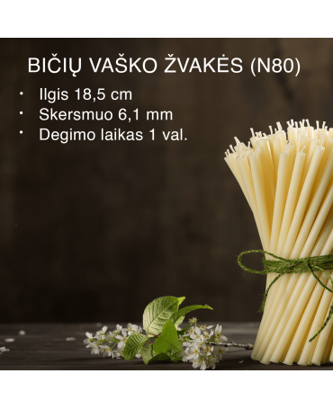White beeswax candles N80 2
