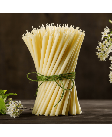 White beeswax candles N60 3