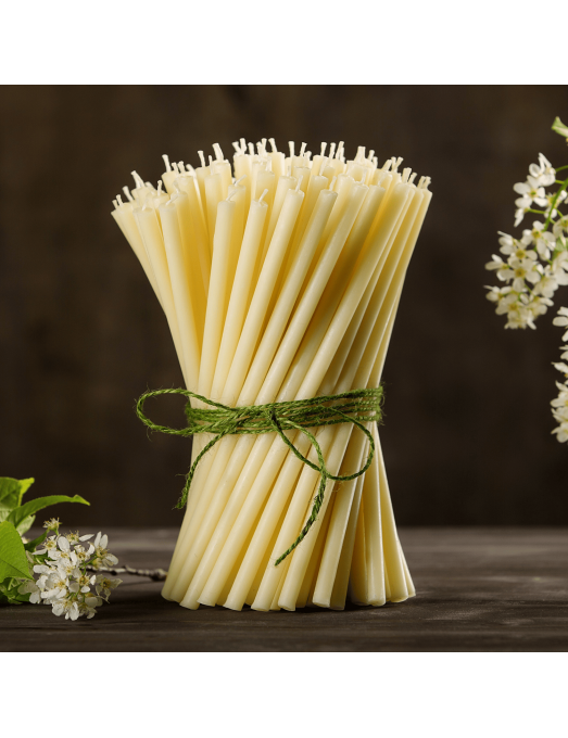 White beeswax candles N60 3 3
