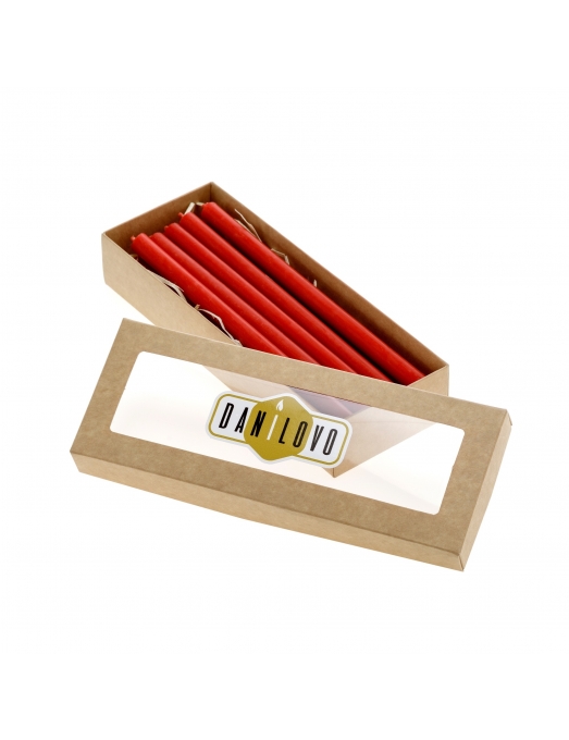Red beeswax candles in a box 2 2