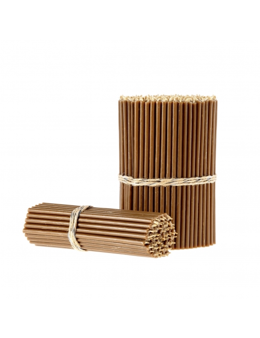 Brown beeswax candles N100 3 3