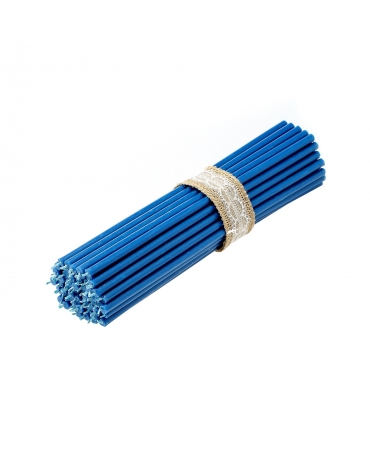 Blue beeswax candles N40 1