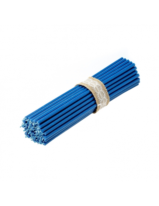 Blue beeswax candles N40 1 1