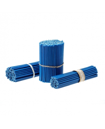 Blue beeswax candles N40 3