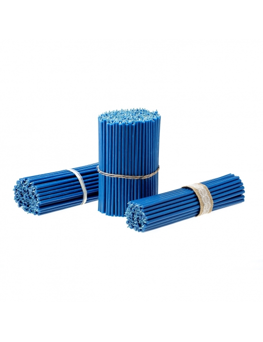 Blue beeswax candles N40 3 3