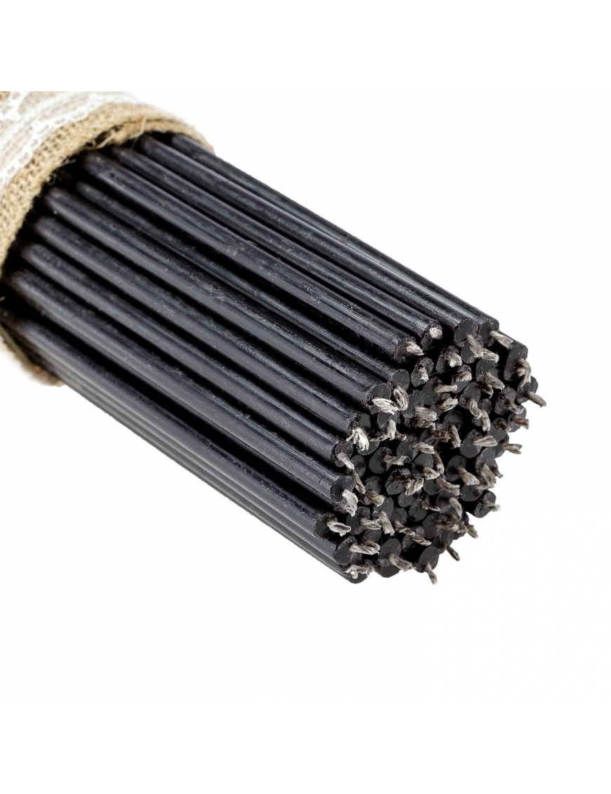 Black beeswax candles N10 1
