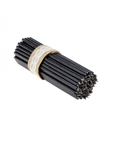 Black beeswax candles N40 1