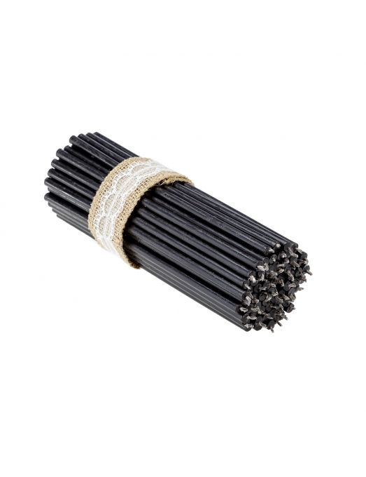 Black beeswax candles N40 1 1